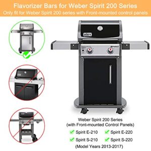 15.3'' 7635 Flavorizer Bars for Weber Spirit I & II 200 Series, Spirit E210 E220 S210 S220 with Front Control, 3 Packs Stainless Steel Heat Plates for Weber Spirit II E-210 Gas Grill Parts Replacement