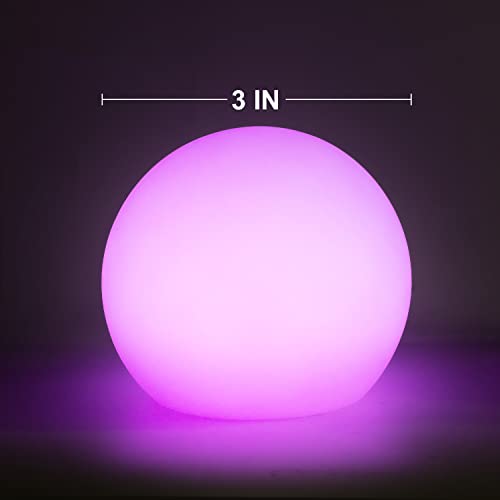 Floating Pool Lights for Swimming Pool, 3 Inch LED Orb Pool Lights that Float, IP68 Waterproof Light up Pool Float, Glow Balls for Pool at Night Lights for Hot tub Pond Garden Lawn Party Decor, 6pack