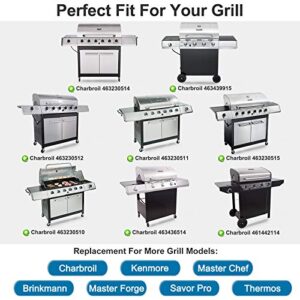 Criditpid Grill Heat Plate Parts for Charbroil 463230515, 463230514, 463230513, 463230512, 463230511,463230510,463439915,461442114,463441514, 463436514, 6-Pack 463230515 charbroil Parts，G-H-P