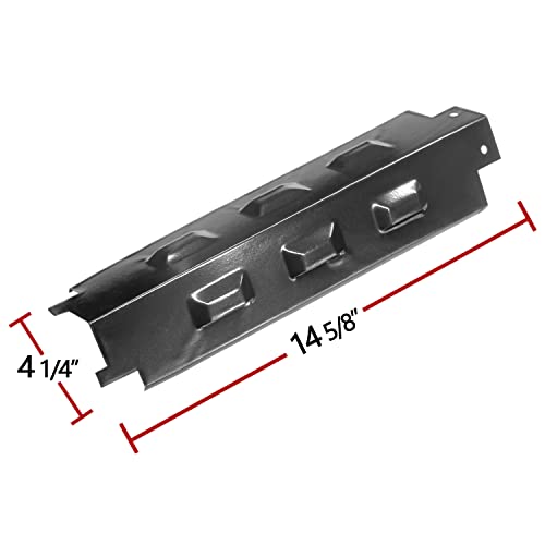 Hongso 14 5/8 inch Porcelain Steel Heat Plate Shield Heat Tent, Burner Cover, Flavorizer Bar Replacement Part for Charbroil, Brinkmann, Kenmore, Master Forge and Other Gas Grill Model, PPH531, 4-Pack