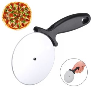 Outdoor Stainless Steel Grill Top Pizza Oven Kit with 12" Cordierite Pizza Baking Stone, Pizza Peel, Pizza Roller Cutter, Built-in Thermometer