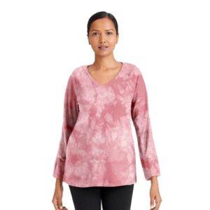 care+wear arm access dialysis shirts for women – picc line access shirt with two-way zipper for easy access (pink sky, l)