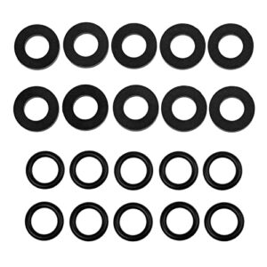 10pcs propane tank gasket and 10pcs o-rings for all soft nose p.o.l. fittings, soft rubber leakage-proof sealing, fit for propane gas adapters, connectors, valves, regulators, accessories and more