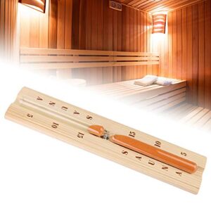 Qioni Sauna Hourglass Timer, Wood Sauna Hourglass Clock Accurate Heat Resistant Wall Mounted Sand Timer for Spa/Bath/Coffee House/Restaurant