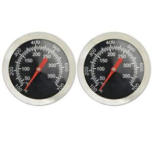 onlyfire professional bbq charcoal smoker gas grill char-grillers dia 2″ thermometer (2-pack) temperature gauge