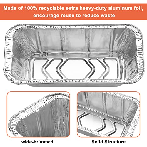 IMAGE 36 Packs Foil Pans, Compatible with Blackstone 17" 22" 28" 30" 36" Aluminum Foil Heavy Duty Disposable Aluminum Foil Pans, Rear Grease Cup Liners