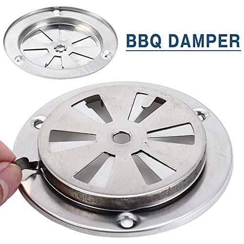 TEAMWILL 2PCS Replacement Parts -BBQ Grill Smoker Exhaust Vent Stove Air Vent Damper USA