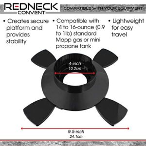 Redneck Convent RC Propane Tank Base Stand - Stabilizer Propane Ring Stand Spare Propane Tank Holder for 16oz Propane Gas Cylinder