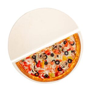 15" Half Moon Baking Stone convEGGtor Pizza Stone, 2Pack Cooking Stone Ceramic Heat Deflector Plates Setter for Large Big Green Egg Accessories and Kamado Joe Classic I II III Grill, 15" Pizza Stone
