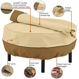 Classic Accessories Veranda Water-Resistant 40 Inch Cowboy Fire Pit Grill Cover and Storage Bag