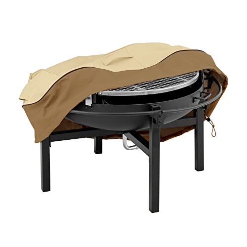 Classic Accessories Veranda Water-Resistant 40 Inch Cowboy Fire Pit Grill Cover and Storage Bag