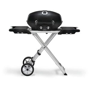 napoleon travelq portable propane gas bbq – pro285x-bk – includes scissor cart, use for tailgating, camping, & small outdoor spaces