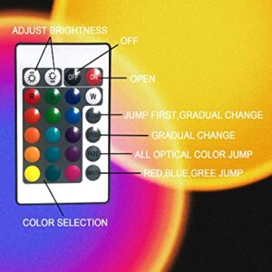 Sunset Lamp Projector Sun Light Projection Lamp 16 Colors Remote Control,USB Port Power Supply Adjustable RGB Multicolor,4 Dynamic Modes Romantic Light for Photography/LivingRoom/Bedroom