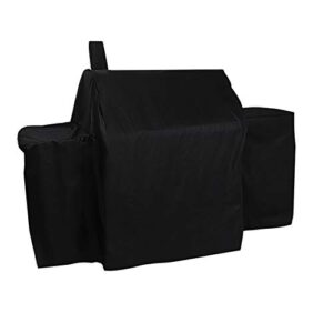 prohome direct heavy duty waterproof grill cover for char-griller 2121,2123 grills and char-griller smokers with side fire box,black