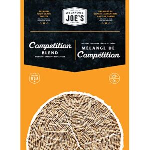 oklahoma joe’s 2778408dp 100% all-natural hardwood competition blend wood pellets, (20 lb. bag), brown