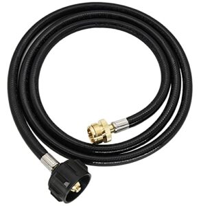 kako 6 feet propane tank converter adapter hose assembly 1lb to 20lb converter for qcc1 / type1 lp gas tank with safety certified connects bulk propane appliances to 20 lb propane cylinder tank