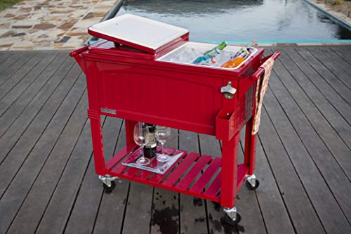 Permasteel 80 Quart Portable Cooler in Red