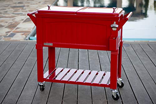 Permasteel 80 Quart Portable Cooler in Red