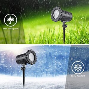 Christmas Snowflake Projector Lights with Remote Super Wide Area Christmas Projector Lights Outdoor Waterproof Adjustable Decorative Lighting for Halloween Holiday Birthday Wedding Party