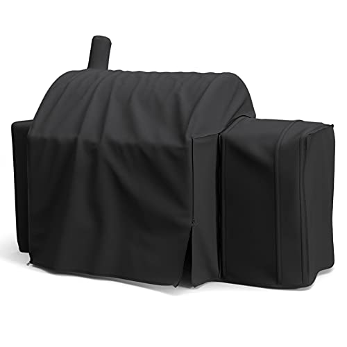 SHINESTAR 3737 Grill Cover for Char-Griller 2137 Outlaw, Competition Pro, Kingsford Barrel Charcoal Grill 30", Heavy Duty Waterproof Smoker Cover, Special Zipper Design