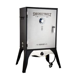 Camp Chef Smoke Vault 24" Vertical Smoker, Body Dimensions 24 in W x 16 in D x 30 in & Weber Available Stephen Products 17149 Mesquite Wood Chips, 192 cu. in. (0.003 c, m