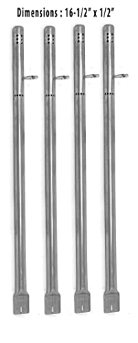 Replacement Stainless Steel Burner Expert Grill BG2824BN, BG2824BP, XG16-096-034-00, XG17-096-034-04, Fire King BG2824BP-L, Gas Models 4PK