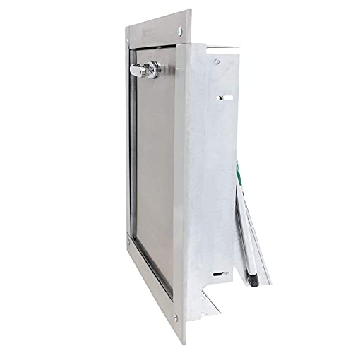 Oswald Supply ADA Compliant Trash Chute Door - Bottom Hinged, 18"(H) X 18"(W), Noiseless Self Closing, Fire Rated & UL Approved HM309ADA