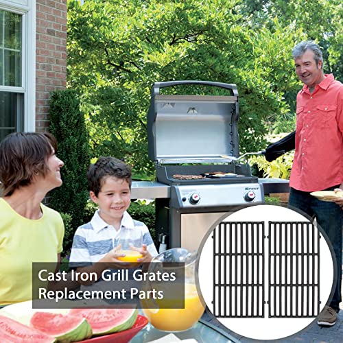 Hongso 17.5" Cast Iron Grill Grates Replacement Parts for Weber Spirit 200 Series, Spirit E-210 S-210, Spirit II 210 Series (2017 and Newer) Gas Grills (with Front-Mounted Control Panels), 7637 PCG637