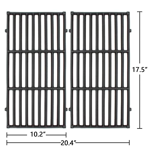 Hongso 17.5" Cast Iron Grill Grates Replacement Parts for Weber Spirit 200 Series, Spirit E-210 S-210, Spirit II 210 Series (2017 and Newer) Gas Grills (with Front-Mounted Control Panels), 7637 PCG637