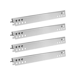 kalomo 15 1/2″ x 2″ stainless steel grill heat plates shield burner cover heat tent flame tamer, bbq gas grill replacement parts kit for charbroil advantage series 4 burner 463344116, 466344116, 4pcs