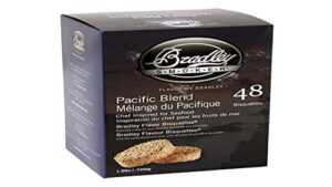 bradley smoker bisquettes for grilling and bbq, pacific premium blend, 48 pack