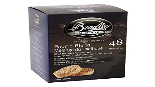 Bradley Smoker Bisquettes For Grilling and BBQ, Pacific Premium Blend, 48 Pack