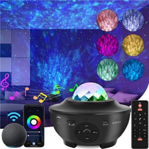star projector,night light galaxy projector lights with bluetooth speaker&remote for room decor, compatible with alexa & google assistant control ＆ smart app,birthday/holiday gifts for kids adults