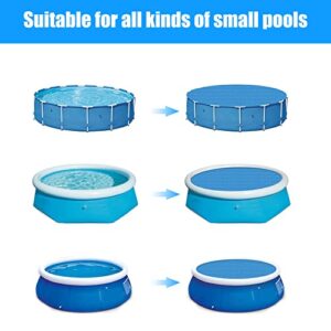 Solar Pool Covers for Heat Retaining Blanket for In-Ground and Above-Ground Round Swimming Pools,Blue 10-Foot Round Solar Cover Waterproof Dustproof Pool Cover for Inflatable Swimming Pool Hot Tub