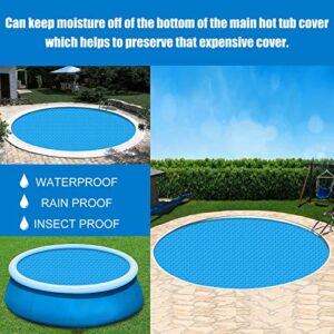 Solar Pool Covers for Heat Retaining Blanket for In-Ground and Above-Ground Round Swimming Pools,Blue 10-Foot Round Solar Cover Waterproof Dustproof Pool Cover for Inflatable Swimming Pool Hot Tub