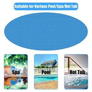 Solar Pool Covers for Heat Retaining Blanket for In-Ground and Above-Ground Round Swimming Pools,Blue 10-Foot Round Solar Cover Waterproof Dustproof Pool Cover for Inflatable Swimming Pool Hot Tub