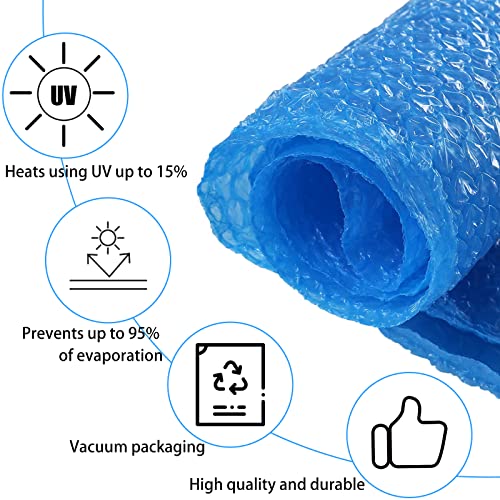 Solar Pool Covers for Heat Retaining Blanket for In-Ground and Above-Ground Round Swimming Pools,Blue 10-Foot Round Solar Cover Waterproof Dustproof Pool Cover for Inflatable Swimming Pool Hot Tub