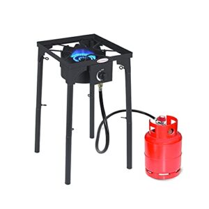 camplux propane burner 130,000 btu, single gas burners, outdoor stove for home brewing, turkey fry, maple syrup prep