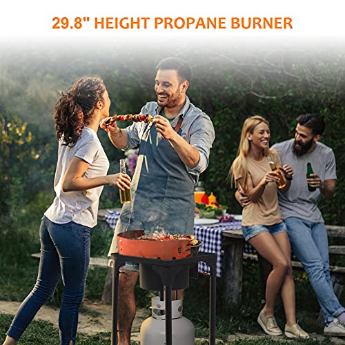 Camplux Propane Burner 130,000 BTU, Single Gas Burners, Outdoor Stove for Home Brewing, Turkey Fry, Maple Syrup Prep