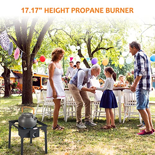 Camplux Propane Burner 130,000 BTU, Single Gas Burners, Outdoor Stove for Home Brewing, Turkey Fry, Maple Syrup Prep