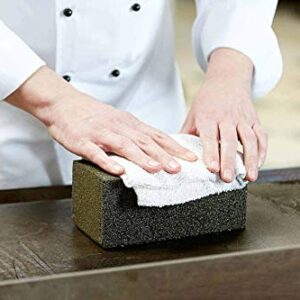 Grill Brick Commercial Grade Grill Cleaning Stone Pumice. For use on Grills, flat tops, griddles, and more. Cleans, Repolishes, and Sanitizes. Effectively Removes Cooked on Dirt, Grime, and Grease.