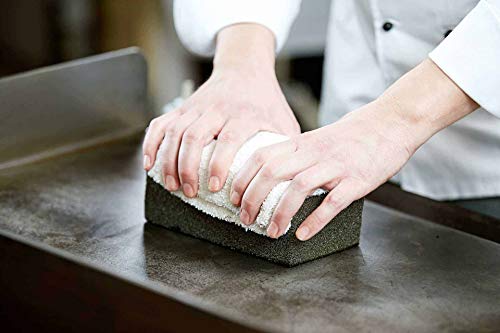 Grill Brick Commercial Grade Grill Cleaning Stone Pumice. For use on Grills, flat tops, griddles, and more. Cleans, Repolishes, and Sanitizes. Effectively Removes Cooked on Dirt, Grime, and Grease.