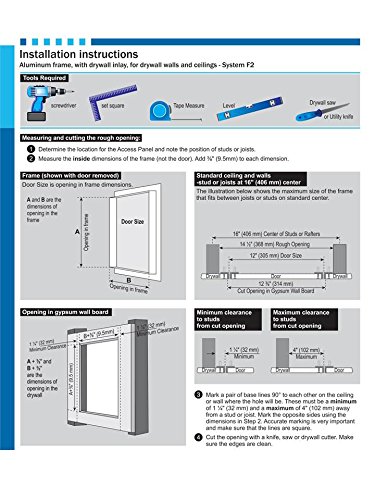 20"X 20" Access Panel with 5/8" Drywall Inlay - F2