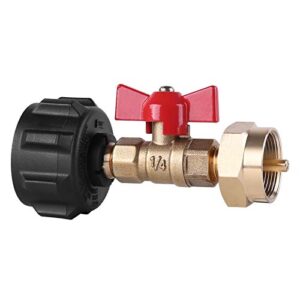 ideasure qcc1 propane refill pressure adapter coupler with on-off control valve lp gas refiller for camping grill 1lb cylinder tank