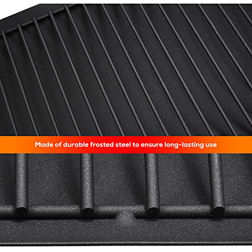 Coisien 27 inch Grill Ash Pan/Drip Pan for Chargriller 1224, 1324, 2121, 2222, 2727, 2828, 2929 Charcoal Grills, Grill Grates Replacement Part with 2pcs Fire Grate Hanger, Charbroil 17302056, APC508