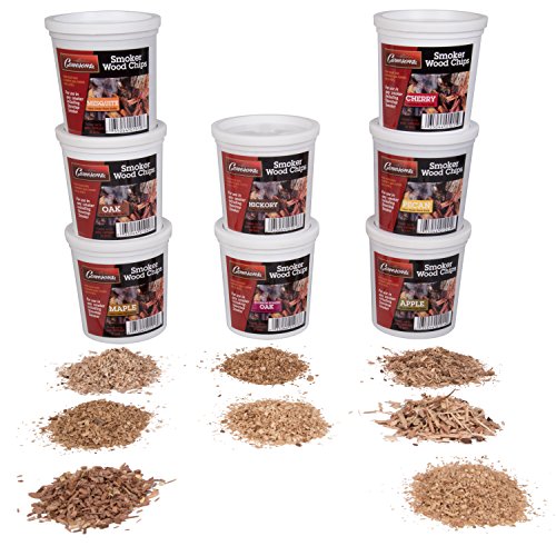 Camerons Wood Smoking Chips Variety Gift Set - Set of 8 Pints Extra Fine Cut Sawdust - Smoking Guns, Smokers, Smoke Boxes (Oak, Apple, Cherry, Pecan, Maple, Bourbon, Hickory, Mesquite) (0.473176 L)