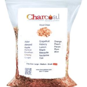 CharcoalStore Peach Smoking Wood Chips (Fine) 2 pounds