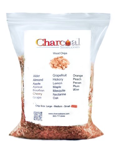 CharcoalStore Peach Smoking Wood Chips (Fine) 2 pounds