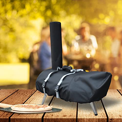 Pizza Oven Cover for Ooni Karu 12 Multi-Fuel Outdoor Pizza Oven - Heavy Duty Waterproof 600D Oxford Fabric Anti-Scratch - Pizza Oven Protection Cover