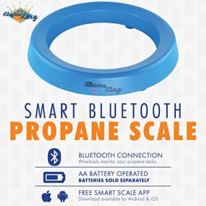 Flame King Smart Wireless Propane Tank Scale - Bluetooth Gas Gauge with App Connectivity for BBQ and Grills Monitors Multiple Propane Cylinders - 20/30/40 lb Tanks